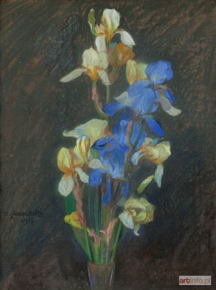 ŻARNECKI Stanisław | Irysy w wazonie, 1917 r.