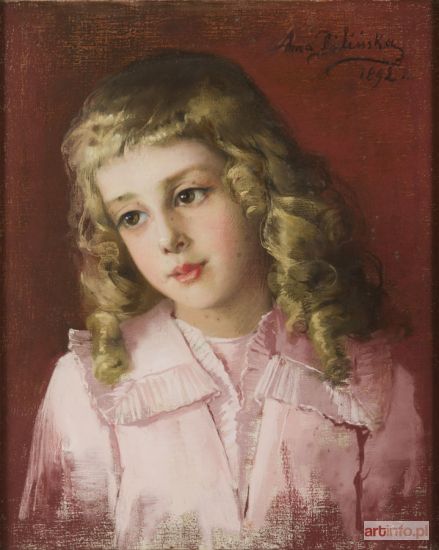 BILIŃSKA-BOHDANOWICZ Anna | Portret dziewczynki o blond włosach , 1892 r.