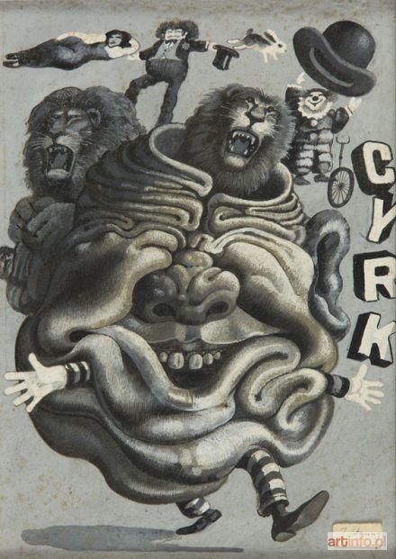 STANNY Janusz | Cyrk, ilustracja okładkowa do czasopisma Szpilki, lata 70. XX w.