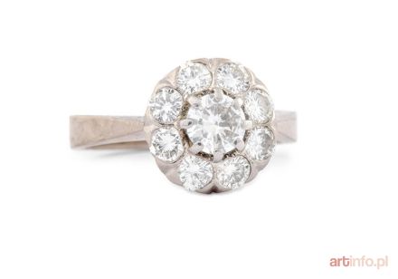 Pierścionek z brylantami, Szwecja (Helsingborg), 2 poł. XX w.