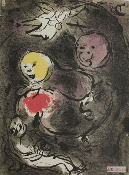 CHAGALL Marc | Prorok Daniel i lwy (z Ilustracje do Biblii, edycja S.P.A.D.E.M., 1985)