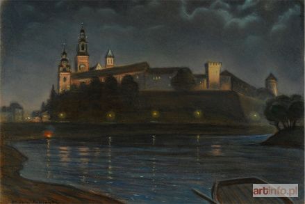 FABIJAŃSKI Stanisław Ignacy Poraj | Widok na Wawel. Nokturn, 1947