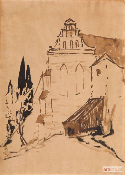 NOAKOWSKI Stanisław | Widok na szczyt renesansowego kościoła, 1925 r.