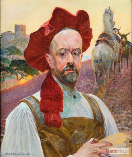 MALCZEWSKI Jacek | Autoportret z zamkiem w tle, 1921 r.