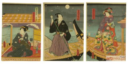 KUNISADA Utagawa (Toyokuni III) | Spotkanie przy księżycu, Japonia, 1860 r.