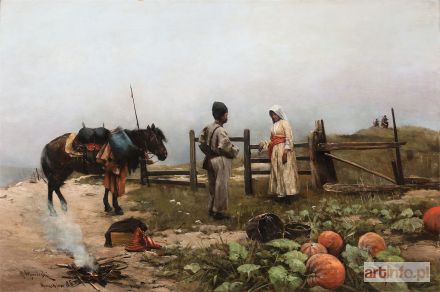 GORSTKIN-WYWIÓRSKI Michał | SPOTKANIE KOZAKA Z DZIEWCZYNĄ, 1886