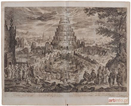 VISSCHER Claes Janszoon | Wieża Babel, XVII w.