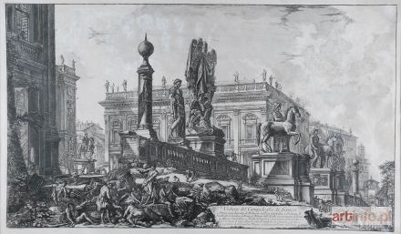 PIRANESI Giovanni Battista (Giambattista) | Veduta del Campidoglio di fianco