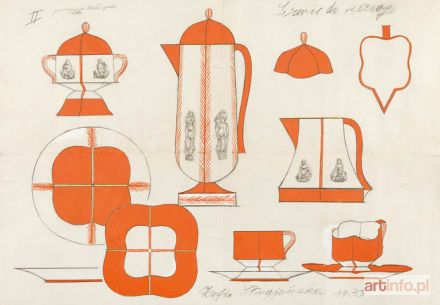 STRYJEŃSKA Zofia | Projekt serwisu do kawy, 1933 r.