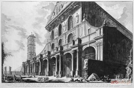 PIRANESI Giovanni Battista (Giambattista) | Veduta Della Basilica di S. Paolo fuor delle Mura, 2. połowa XVIII wieku