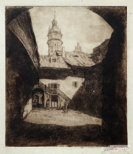 PIENIĄŻEK Józef | Kraków, Podwórko na Kazimierzu, 1923