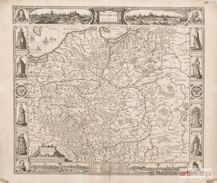 VISSCHER Claes Janszoon | Mapa Polski i Śląska, 1630