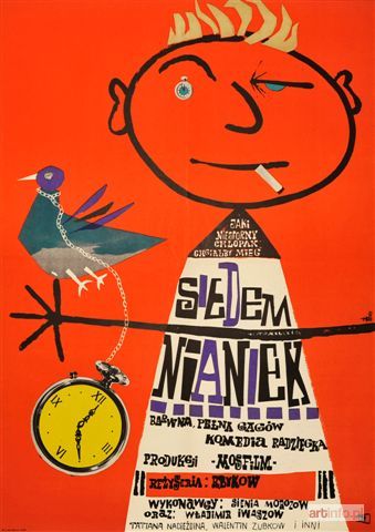 NIKLEWSKA Maria | Siedem nianiek, 1963 r., plakat filmowy