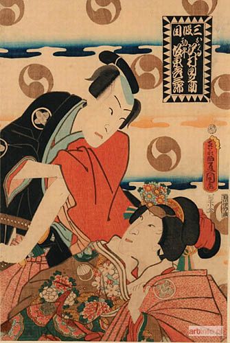 KUNISADA Utagawa | W teatrze kabuki- Sandan - me, akt III, 1862 r.