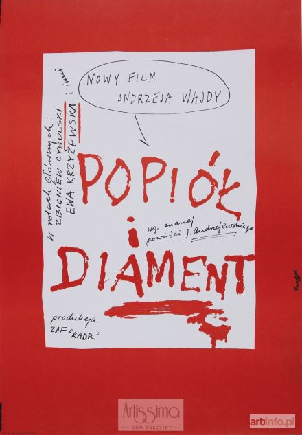 FANGOR Wojciech | Plakat filmowy Popiół i diament, 1974