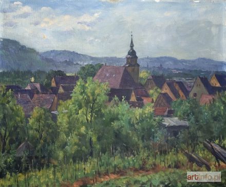 SCHMAUK Carl | Pejzaż miasteczka, 1942 r.