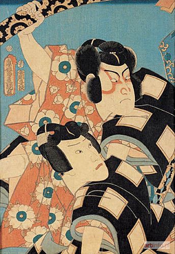 KUNISADA Utagawa (Toyokuni III) | POPIERSIE DWÓCH AKTORÓW