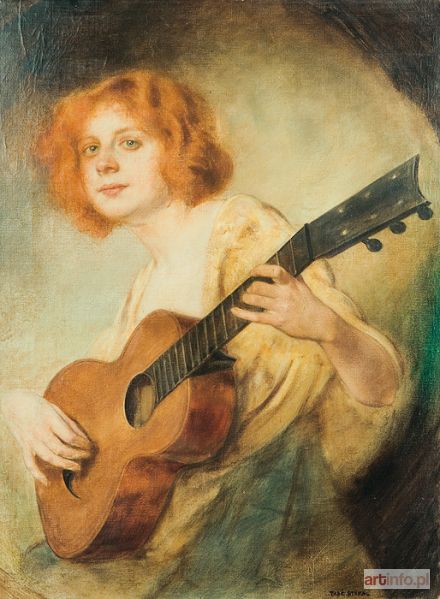 STYKA Tadeusz | DZIEWCZYNA Z GITARĄ, ok. 1920