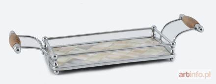 Tacka na kieliszki z dwoma uchwytami art déco