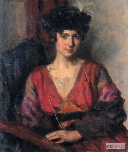 RIMBOECK Max | Portret młodej damy w kapeluszu, 1921