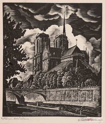 PŁOSZAY Leon | Paryż. Notre Dame, 1937