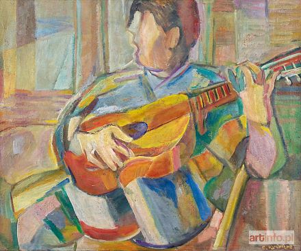 KUŚNIERZ Edward | Grający na gitarze, ok. 1960