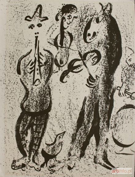 CHAGALL Marc | Wędrowni muzykanci (Chagall Lithographe II, 1963, Mourlot #395)