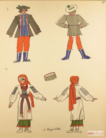 STRYJEŃSKA Zofia | Stroje polskie, plansza 12