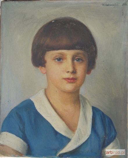 DOBROWOLSKI Wacław | Portret dziecka w niebieskiej bluzce (1933)