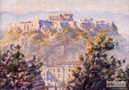 PIENIĄŻEK Stefan | AKROPOLIS O WSCHODZIE SŁOŃCA - WIDOK Z LYKABETTOSU, 1931