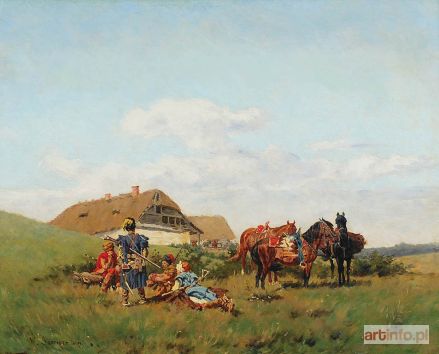 SZERNER Władysław Karol (syn) | Na popasie, ok. 1910