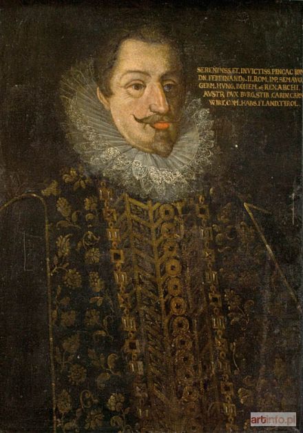 Nieznany malarz austriacki, XVIII w. | PORTRET CESARZA FERDYNANDA II HABSBURGA, 1. poł. XVII w.