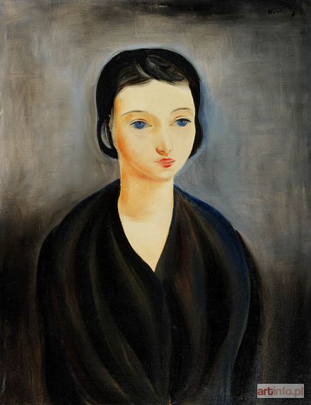 KISLING Mojżesz | JEUNE BRUNE AUX YEUX BLEUS, 1924