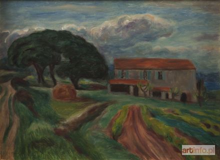 PANKIEWICZ Józef | Pejzaż z okolic Saint-Tropez z fermą, 1922 r.