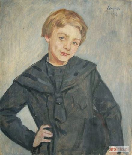 WODYŃSKI Józef | Portret chłopca o jasnych włosach (1923)