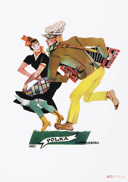 STRYJEŃSKA Zofia | Polka, z teki: Tańce polskie, 1927