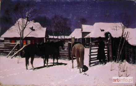 ŁOŚ Włodzimierz | Postój nocą, 1885