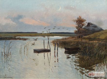 CHEŁMOŃSKI Józef | Kaczki nad wodą, 1886