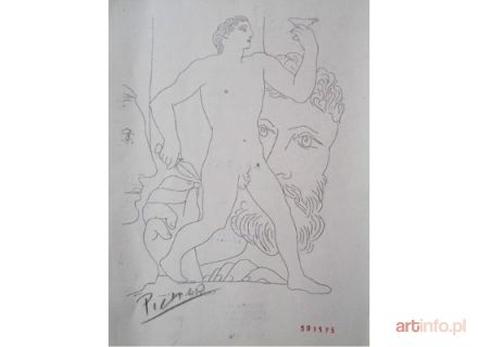 PICASSO Pablo | Escultor, Modelo Y Esultura De Un Joven Andando, 1933