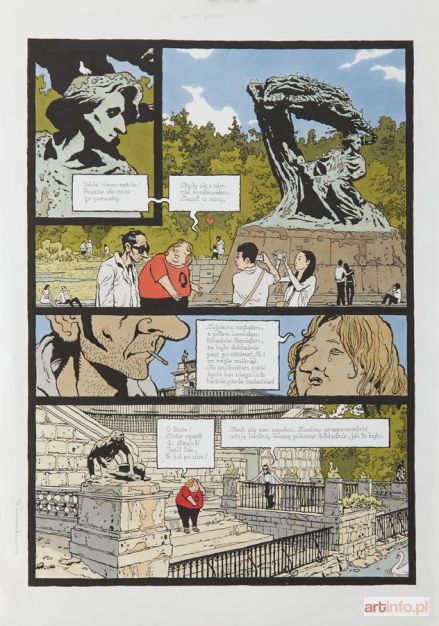 GAWRONKIEWICZ Krzysztof | Romantyzm - Przebiegłe dochodzenie Ottona i Watsona, plansza komiksowa nr 2, 2006 r.