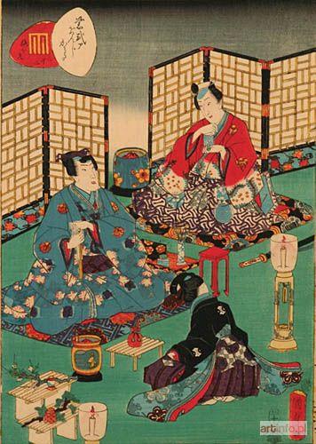 KUNISADA II Utagawa | Murasaki Shikibu Genji- karuta, 1857 r.