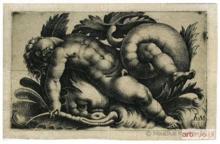 MAGLIOLI Giovanni Andrea | Śpiące putto i delfin, ok. 1650