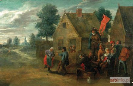 TENIERS II David mł. | Pejzaż z drzewami i domkiem czerwonym