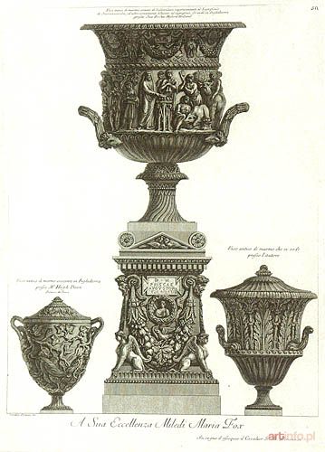 PIRANESI Giovanni Battista (Giambattista) | Krater antyczny (A Sua Eccellenza Miledi Maria Fox)