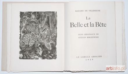 MROŻEWSKI Stefan | Madame de Villeneuve, La Belle et la Bete. Boix originaux de Stefan Mrozewski, 1949