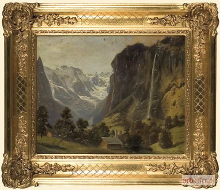 HOFER Heinrich | WIDOK NA STAUBBACHFALL, ok. 1876