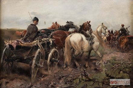 KONARSKI J. | Pejzaż z chłopskim wozem, ok. 1880