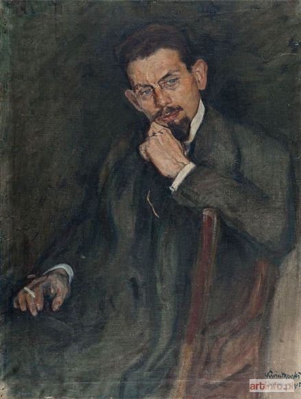 KWIATKOWSKI Ludwik | PORTRET MĘŻCZYZNY Z PAPIEROSEM, 1915 R.