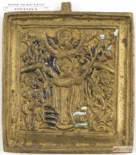 IKONA PODRÓŻNA, WELON MATKI BOŻEJ, Rosja, XIX w.