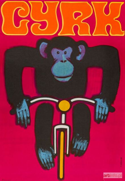 GÓRKA Wiktor | Plakat CYRK (szympans na rowerze), 1968